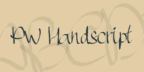 PW Handscript font