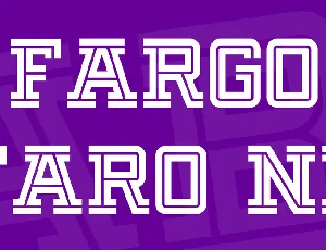 Fargo Faro NF font