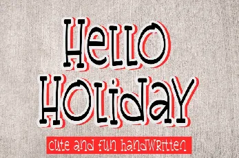 Hellow Holiday font