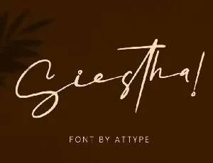 Siestha Handwritten font