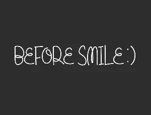 Before Smile Demo font