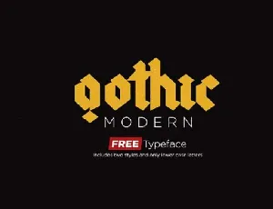 Gothic Modern Typeface Free font