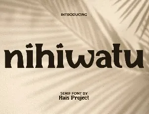 Nihiwatu Demo font