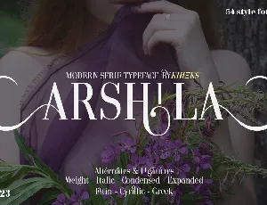 Arshila font