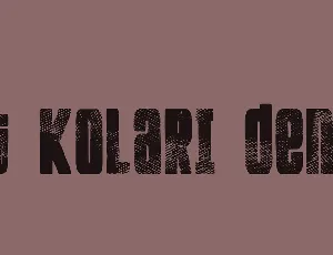 FT Kolari demo font