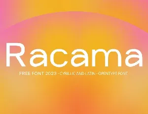 Racama font