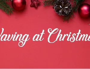 Waving at Christmas font