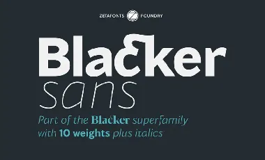 Blacker Sans Family font