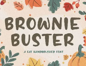 BROWNIE BUSTER Fat Handbrushed font