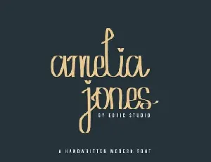 Amelia Jones Handwritten font