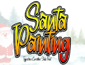 Santa Painting font