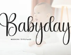 Babyday Calligraphy font