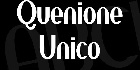 Quenione Unico font