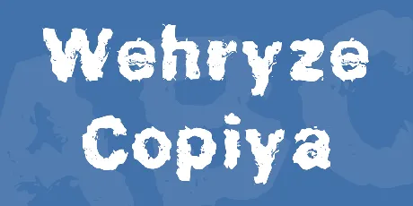 Wehryze Copiya font