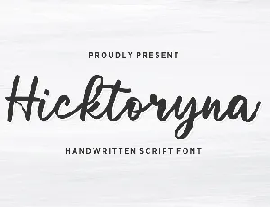 Hicktoryna font