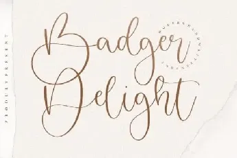 Badger Delight Script font