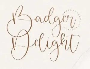 Badger Delight Script font