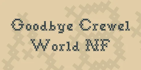 Goodbye Crewel World NF font