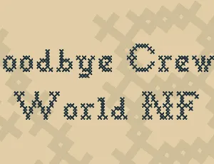 Goodbye Crewel World NF font