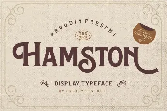 Hamston Display font