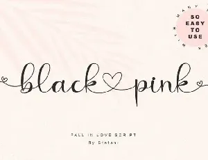 Black Love Pink Calligraphy font