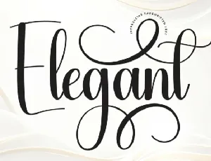 Elegant Script Typeface font