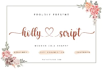 holly script font