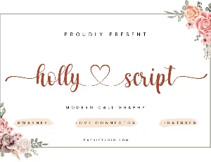 holly script font