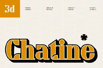 Chatine 3D font