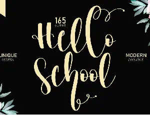 Hello School font