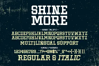 Shine More font