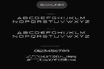 ISAKUNIKI font