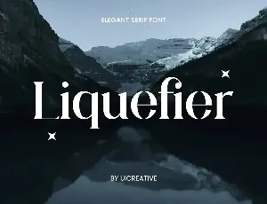 Liquefier font