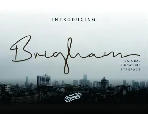 Brigham Signature font