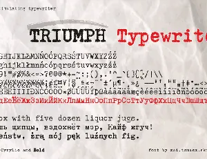 zai Triumph Typewriter font