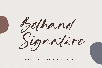 Bethand Signature font