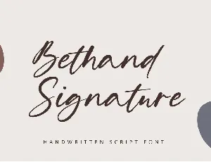 Bethand Signature font