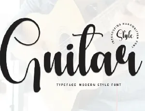 Guitar Script font