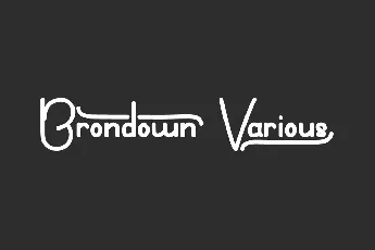 Brondown V Demo font