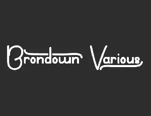 Brondown V Demo font