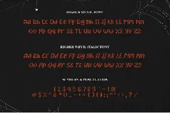 Higher Wevil font