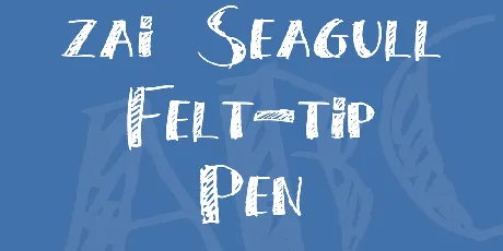 zai Seagull Felt-tip Pen font