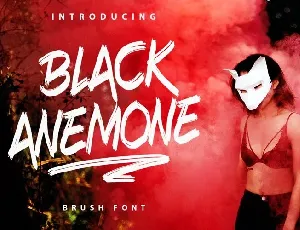 Black Anemone Brush font