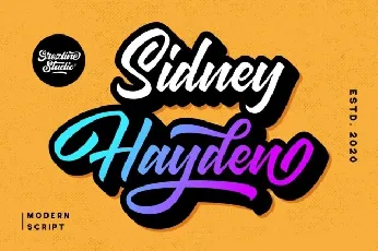 Sidney Hayden font