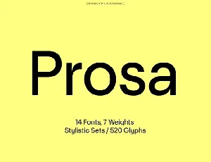 Prosa font