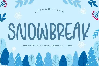 SNOWBREAK Fun Monoline Handbrushed font