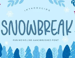 SNOWBREAK Fun Monoline Handbrushed font