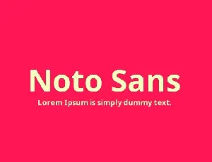Noto Sans Family font
