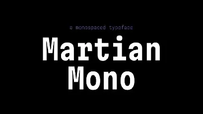 Martian Mono Family font