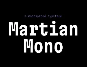 Martian Mono Family font